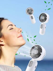 LMMAKE 1PC Mini Portable Fan, Cute Lightweight Handheld Fan, 3-Speed USB Rechargeable Personal Fan For Office, Outdoor, Travel, Camping, Suitable For Everyone - 均碼 - 查看 7