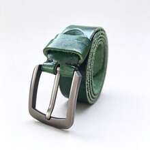 1pc Solid Color Casual Genuine Leather Belt For Men, All Seasons - Multicolor - View 14