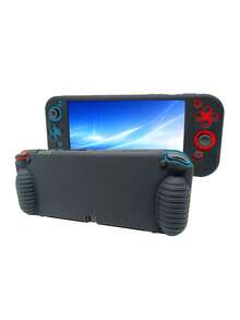 Compatible con Switch OLED, 1 pieza Funda protectora de consola + 4 piezas Tapas de joystick + 1 pieza Protector de pantalla de vidrio templado de alta definición, a prueba de polvo, resistente a arañazos, protección completa a prueba de agua - Ver 20