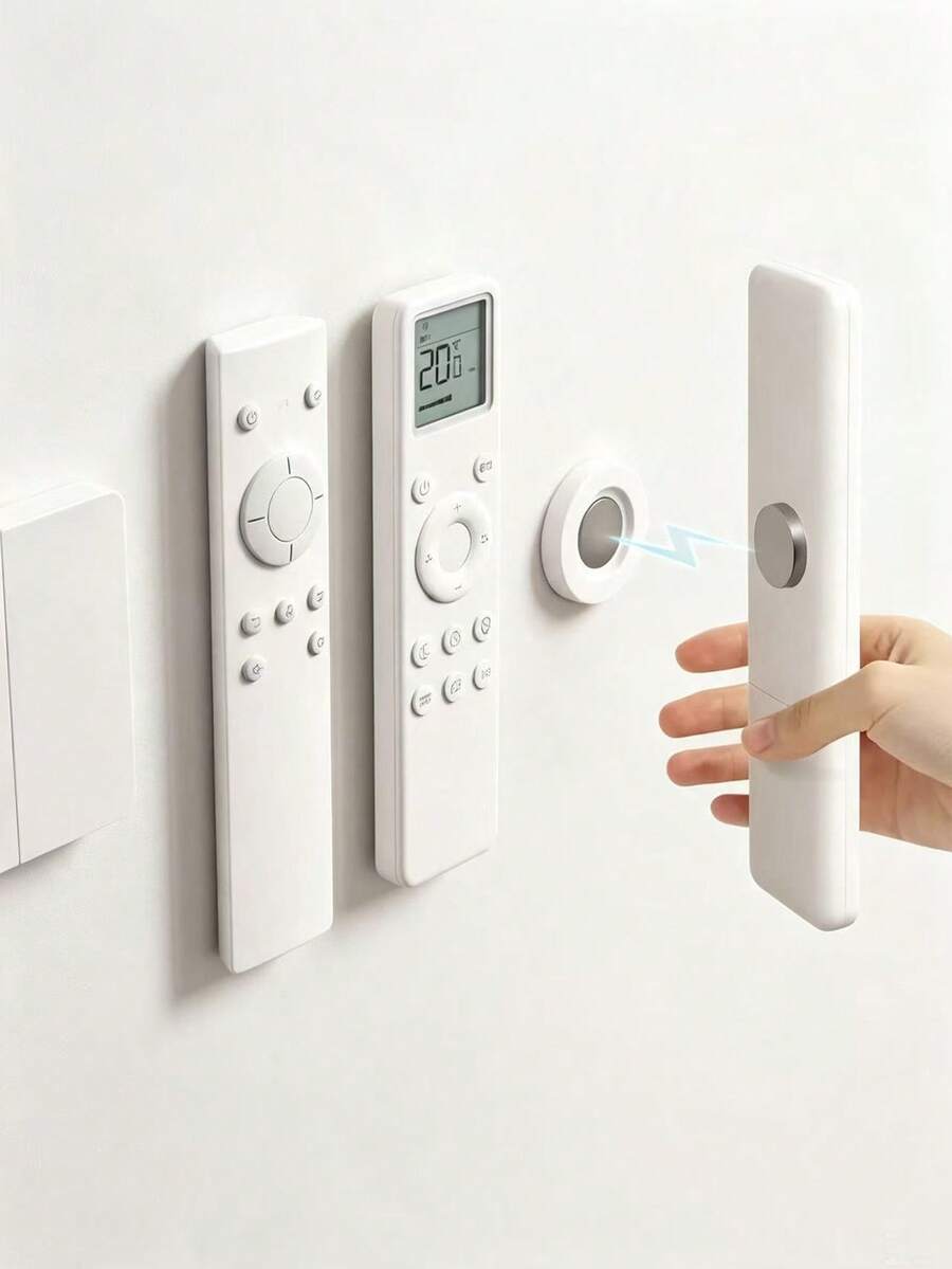 1/6/10pcs Magnetic Remote Control Holder, Remote Control Storage, Wall Floating Shelf, Multiple Remote Control Holder Wall Mount Storage, No-Drill Wall Mount Strong Magnetic Hook, - Multicolor - View 1