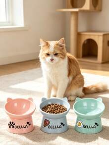 1pc Customized Personalized Pet Food Bowl - Customize Your Pet's Name Feeder, Suitable For Dogs And Cats - Ideal For Feeding And Watering, Perfect Commemorative Gift For All Breeds, Dog Bowl Gift Customization - Multicolor - View 3