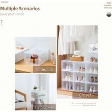 Boîte de rangement pour chaussures - 10 pièces transparentes - Voir 6