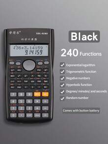 1pc Student Multifunctional Scientific Function Calculator, Exam-Specific Function Calculator, 12-Digit Display Multifunctional Financial Computer, Portable Calculator For Student And Office Use (Random Style), Back To School - one-size - View 2