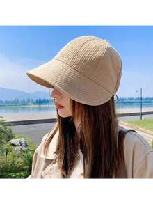 Ladies' Waffle Baseball Cap And Bucket Hat, Fashionable Sun Protection Beach Travel Sun Hat, Suitable For Wearing In Spring, Summer, And Autumn - Multicolor - View 6