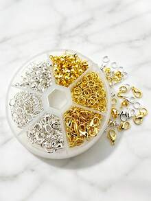 340PCS/Box Beading Tool Box DIY Bracelet Necklace Materials Jewelry Accessories 6-Compartment Lobster Clasp Open Jump Ring Snap Clasp Keychain Chain Phone Chain DIY Tools, Suitable For DIY Jewelry Bag Charm Keychain Bracelet Necklace And More - Multicolor - View 3
