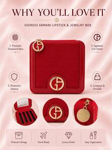 Giorgio Armani 阿瑪尼紅色化妝盒 - 紅色 - 查看 5