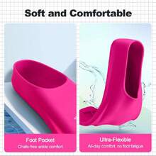 Swim Training Fins, Full Foot Pocket Travel Size For Adult,45833450 - Pink - View 2