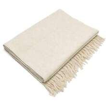 Manta Luxuosa Para Sofá Moderno, Conforto e Decoração 210x120 Costura Reforçada Tecido 100% Algodão - Off White - Visão 3