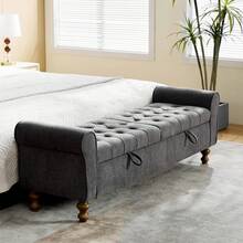 Sofa Bed Frame Charcoal Grey – Velvet Upholstery - 深灰色 - 查看 4