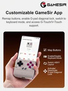 GameSir Pocket Taco Retro Gaming Controller IOS Android Phone Mobile Gamepad For Switch 2/1 Via Bluetooth Connection Vertical Handheld Gaming Experience Portable 600mAh Battery Lightweight Off White And Atomic Purple - View 10