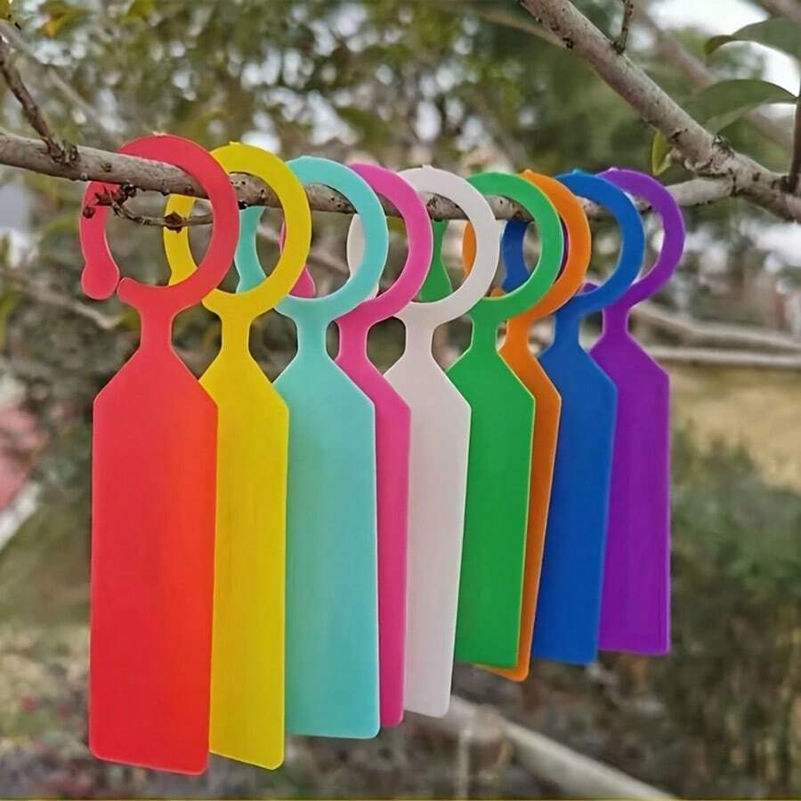 Garden Plant Labels With Ring Clips, PVC Material, Waterproof, Sun-Resistant And Durable, Suitable For Fruit Trees, Vines And More, Ideal Choice For Outdoor Gardening - Multicolor - View 1