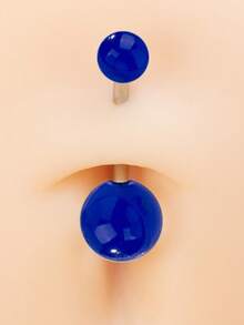 6pcs/9pcs/1.6mm/14G Glow-In-The-Dark UV Navel Rings Tongue Studs Belly Rings Tongue Rings Nipple Rings Navel Rings Glow-In-The-Dark Ball Navel Rings Navel Studs - Multicolor - View 9