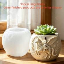 SUPWANPENG 1pc Resin Silicone Mold, Vintage Fairy Relief Design DIY Handmade Casting Silicone Mold, Can Make Flower Pots, Pen Holders, Candle Holders, Key Storage Boxes, Compatible With Resin, Gypsum, Clay, Concrete, Cement Materials, Create Desktop Succulent Plant Decor, Suitable For Home Decoration, Valentine's Day, Mother's Day, Father's Day, Christmas Handmade Creative Gift Mold - No BD0665 Mold - View 3