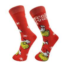 The Grinch 1 Pasang Kaos Kaki Natal; Perlengkapan Kostum Kreatif Kartun, Perlengkapan Foto, Hadiah Natal; Hadiah Pesta - MultiWarna - View 10