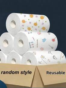 200pcs Kitchen Cleaning Paper Towels, Multi-Functional Soft Thick Absorbent Cleaning Cloths, Magic Glass Cleaning Cloth, Lint-Free And Streak-Free - 200 sheets of kitchen paper towels - View 8