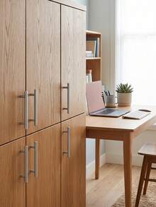 8 buah Gagang Laci Stainless Steel Warna Perak Mengkilap Panjang, Gaya Minimalis Nordik untuk Lemari Rumah, Dilengkapi 16 Sekrup, Cocok untuk Dapur, Lemari Pakaian, Rak Buku, dan Laci Meja Samping Tempat Tidur - LS01 Perak - 8 buah - View 4