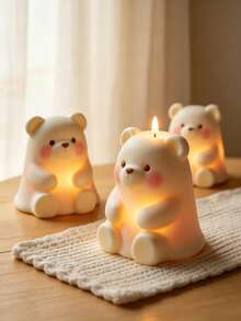 1pc Ghost Bear Silicone Mold, Candle Mold - Durable And Reusable, Easy To Demold And Operate, Suitable For Various Wax Materials - Can Be Used To Make Decorative Candles, Gift Decorations, Suitable For DIY Crafts, Holiday Gifts And Home Decor. - Ghost Bear Mold - View 3