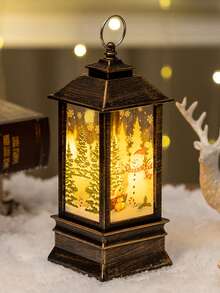 GYJAETM Christmas Candle Holder Light Night Light Elderly Snowman Decoration Night Light Table Decor Christmas Decoration - Multicolor - View 10