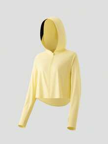 Beneunder Women's Lightweight Poncho-Style Sun-Protective Jacket (Hooded) UL002 - Yellow - View 11