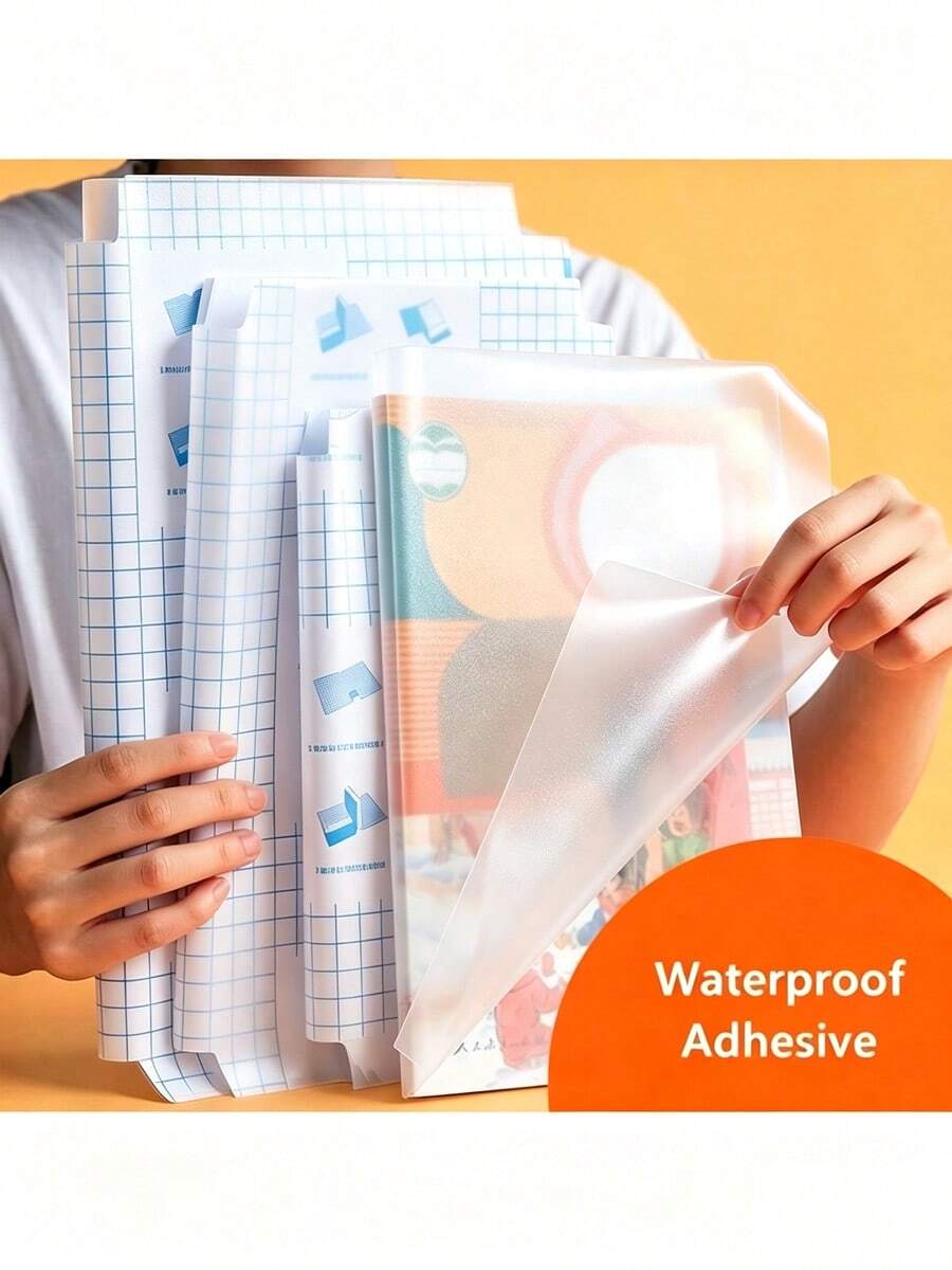 [Pre-Cut Self-Adhesive Book Covers] Self-Adhesive Book Covers, Suitable For Books With Cover Sizes 13.3*18.5 Inches/11.8*16.93 Inches/9.84*13.38 Inches, Dust-Proof Book Covers, Back To School Supplies, Pre-Cut Book Covers (Random Pattern)
