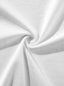 FRACTYR Men's Minimalist Solid Color Crew Neck Long Sleeve Top, Loose Streetwear Basic Long Sleeve T-Shirt - White - View 10
