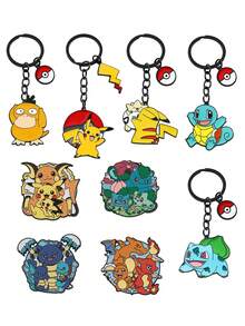 Gantungan Kunci Enamel Logam Pokémon & Bros Enamel Pikachu Psyduck Bulbasaur Jigglypuff Bola Pokémon Kartun Bros Gantungan Kunci Dekorasi Ransel Hadiah Penggemar Anime - MultiWarna - View 11