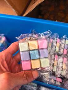 馬卡龍色珠飾壓力釋放鍵盤玩具，9/4/1 鍵方形減壓鑰匙圈設計，適合生日禮物與節日禮物 - 彩色 - 查看 11