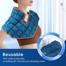 1pc Hot & Cold Compress Shoulder Wrap, Multi-Grid Self-Adhesive Shoulder & Back Ice Pack, Pain Relief For Home And Travel - View 5