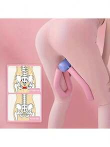 1pc Pelvic Floor Muscle Trainer, Body Shaping, Yoga, Leg And Hip Workout - Pink - View 3