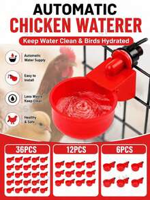 Automatic Poultry Watering System Set With Float Valve, Gravity-Fed Chicken Water Cups, Leak-Proof Farm Watering System For Chickens, Ducks, Quail, Birds And Backyard Poultry - Style A - View 3