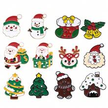 Christmas Series Brooch Bell Christmas Tree Socks Metal Badge - Multicolor - View 5