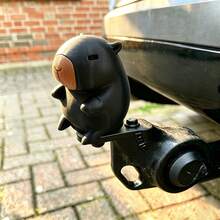 可愛水豚拖車球蓋，可愛卡通動物拖車球保護套，適用於 50mm/5.0cm 標準拖車球，獨特趣味卡車 SUV RV 後方裝飾，耐候拖車蓋 - 查看 8