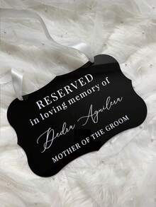 Custom Reserved Wedding Memorial Chair Sign, Personalized Wedding Memorial Sign, Personalized Memorial Plaque, Wedding Welcome Sign, Personalized Wedding Decor, Eternal Love, Mother's Day Gift, Thoughtful Gift, Heartfelt Memorial - Multicolor - View 5