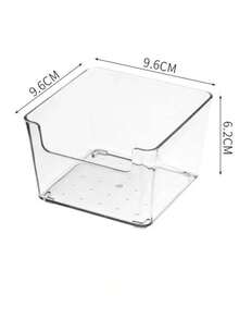 1/2 Piezas Caja Organizadora de Escritorio Apilable Transparente, Contenedor Multiusos de Gran Capacidad, Estuche de Almacenamiento a Prueba de Polvo para Artículos de Papelería, Cosméticos, Notas, Documentos de Papel & Artículos Varios Diarios, Ideal para Uso en el Hogar, Oficina y Escuela - transparente - Ver 11