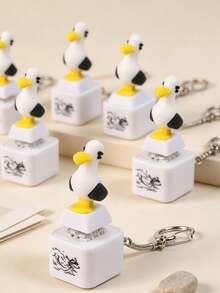 1pc Seagull Chirping Keychain With Interactive Experience, Great Gift For Friends And Family, Bag Charm Keychain - Multicolor - View 4