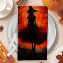 2/4/48pcs Halloween Series Blood Moon Witch Pattern Printed Kitchen Towels - Ultra Soft, Highly Absorbent Polyester Dish & Hand Towels, Perfect For Holiday Decor, Kitchen Decor, Party Decor - Multicolor - View 7
