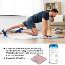 Báscula Inteligente de Grasa Corporal, una Báscula Digital Simple y Práctica que se Puede Conectar a una Báscula Digital de Baño para Mostrar IMC, Grasa Corporal, Masa Muscular y Peso Duradero (Rosa) - Rosa - Ver 8