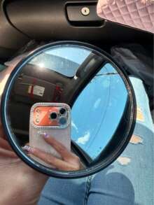 1/2Pcs Car Sun Visor Wide Angle Makeup Mirror, Removable Sticky Car Interior Decor Mirror, Large View For Selfies, Girls Car Must-Have Gift For Girlfriend Family Friends. - Various - View 4