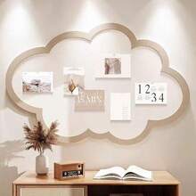 1pc Large Cloud Decorative Board, Multi-Functional Photo Display Board, Office Home Message Board Felt Board, No-Drill Display Board Background Wall, Multi-Purpose Message Board, Suitable For Home, Study, Work, Office And More - 1PC - View 11