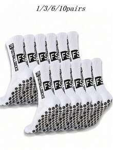 10/6/3/1 Pair New Football Sports Socks FS Anti-Slip Thick Terry Bottom - Multicolor - View 17