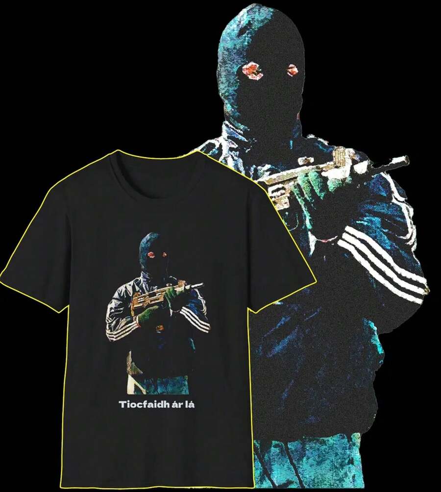 Camiseta Tiocfaidh ár lá, Nuestro día llegará, Camiseta republicana irlandesa, Rodillera, IRA, Día de San Patricio, Camiseta patriótica irlandesa - Negro - Ver 1