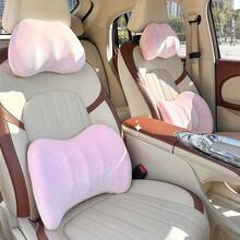 1pc Car Headrest Pillow, Memory Foam Lumbar Support Cushion For Car Seat, Neck Pillow And Back Support For Driving - A - View 5
