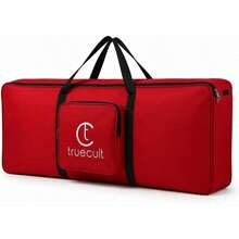 True Cult 37 Key Keyboard Bag Compatible With  PSS-E30, PSS-F30  37 Keys Keyboard Padded Polyester Keyboard Case Waterproof Dustproof Carry Bag With Shoulder Strap Red - Red - View 1