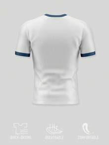 1 buah Jersey Sepak Bola Pria Edisi Peringatan 250 Tahun AS: Motif Bintang dan Garis. Nama, Nomor Favorit, atau Elemen Desain Unik Dapat Disesuaikan. Hadiah. Olahraga/Kasual. - Putih - View 3