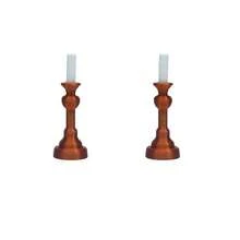 1:12 Scale Dollhouse Miniature Vintage Candlestick With Mini White Candle, Retro Metal Texture Small Candlestick Model, Dollhouse Dining Room And Living Room Scene Decoration Accessory, Suitable For Miniature Scene Models And Handmade Scene Diorama Mini Ornament Toy - Multicolor - View 9