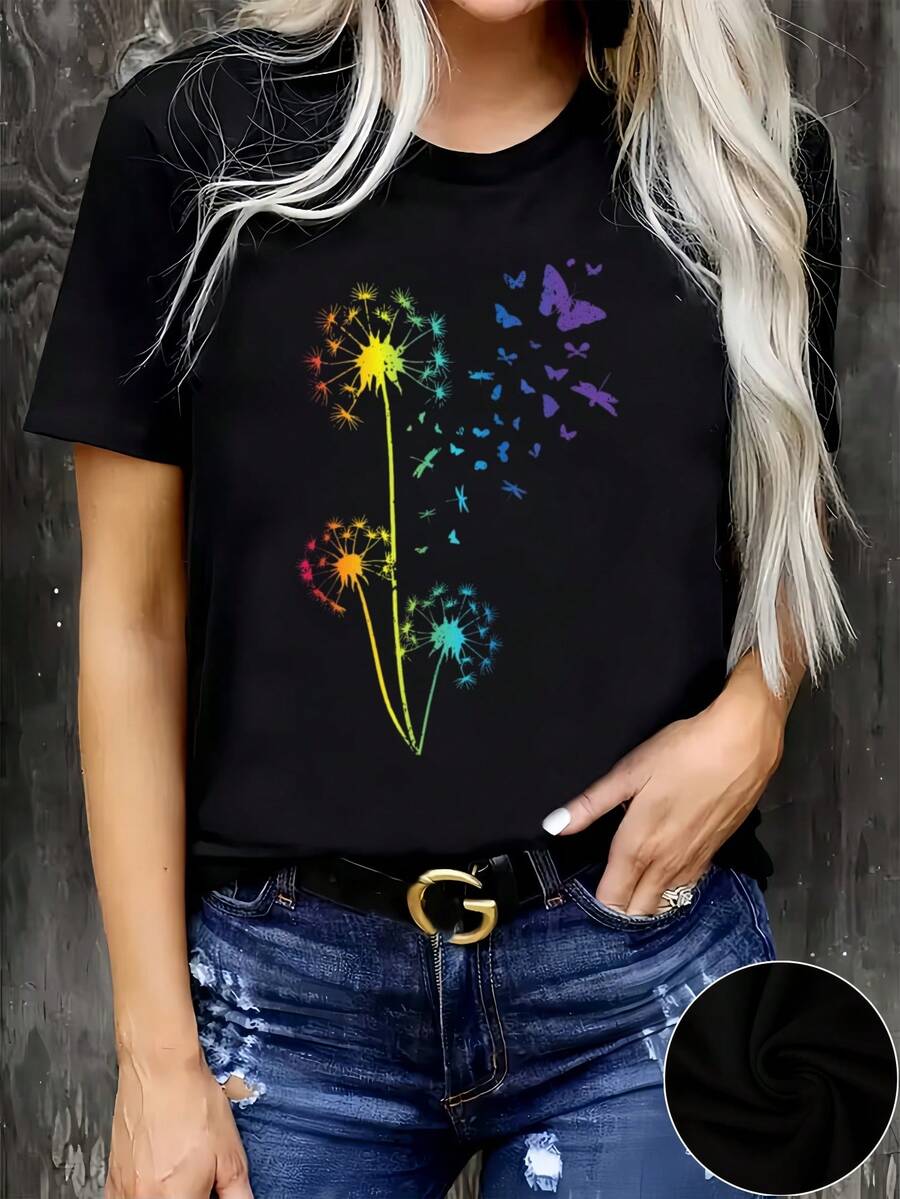 Women T-Shirts - 黑色 - 查看 1