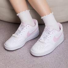 Nike New AF1 Air Force 1 Minimalist Versatile Wear-Resistant Women's Low-Top Casual Sneakers - White/Pink - View 2