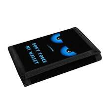 Personalized Wallet, Teenager Coin Purse, Clip-On Design, Don't Touch My Wallet Eye Series Card Holder, Black - Multicolor - View 4