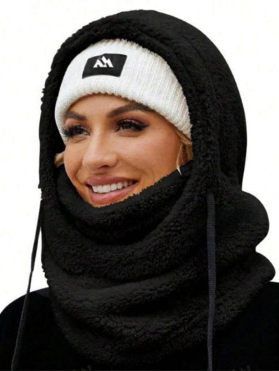 1pc Unisex Balaclava Ski Mask Winter Warm Scarf Hat, Suitable As Gift For Friends And Family - Multicolor - View 1