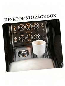 1pc Car Coin Storage Box, Multifunctional Car Mini Trash Can With Lid, Desktop Storage, Ashtray, Storage Box, Car Cup Holder. Suitable For In-Car Waste. Car Trash Can, Suitable For Storing Small Items In The Car. - Color - View 7
